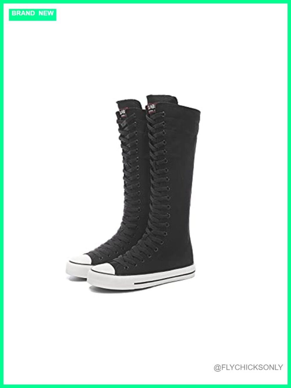 Canvas Lace Up Knee High Sneakers for Women
